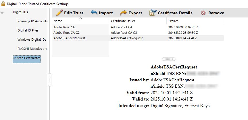 ImportedCertificate