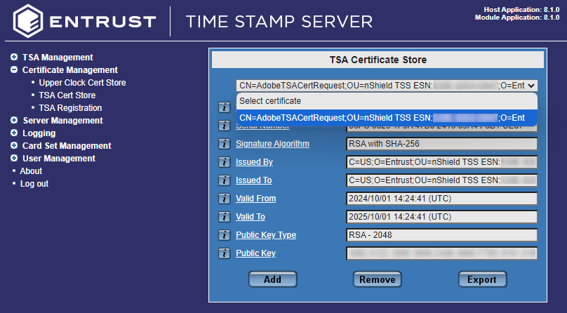 TSACertStoreAdded