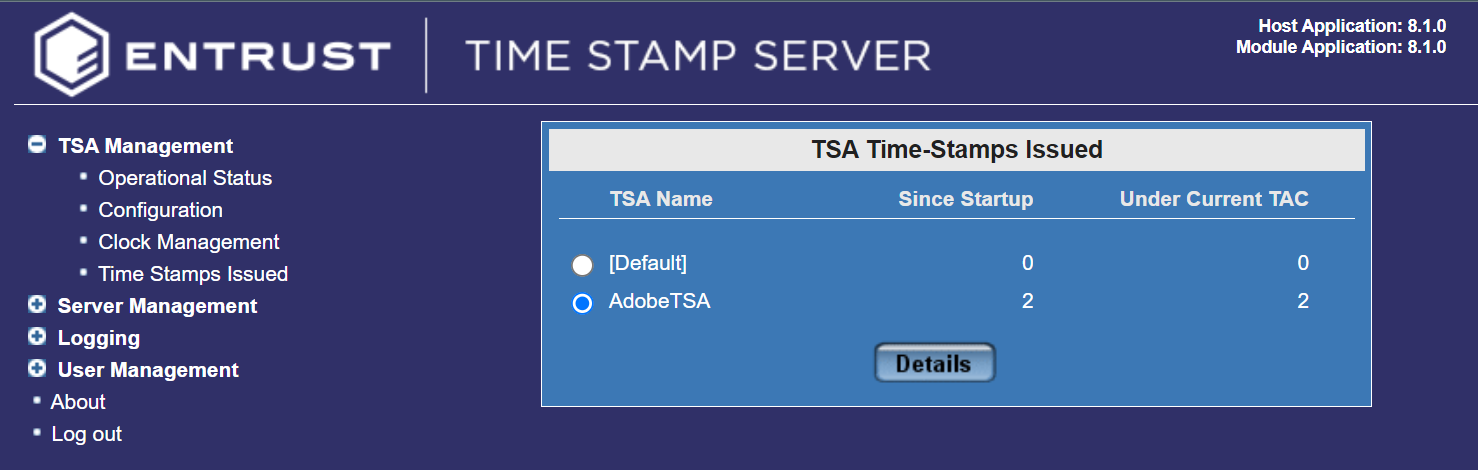 TimeStampsIssued