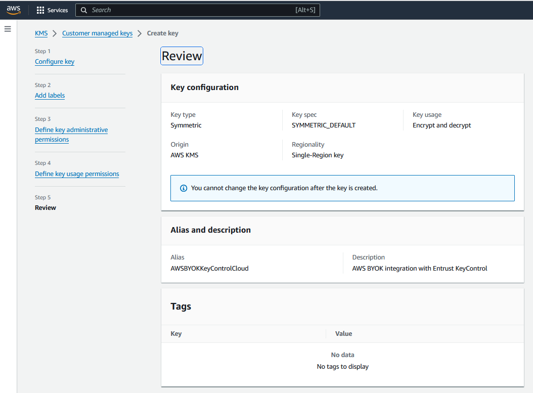 aws create cloudkey 5