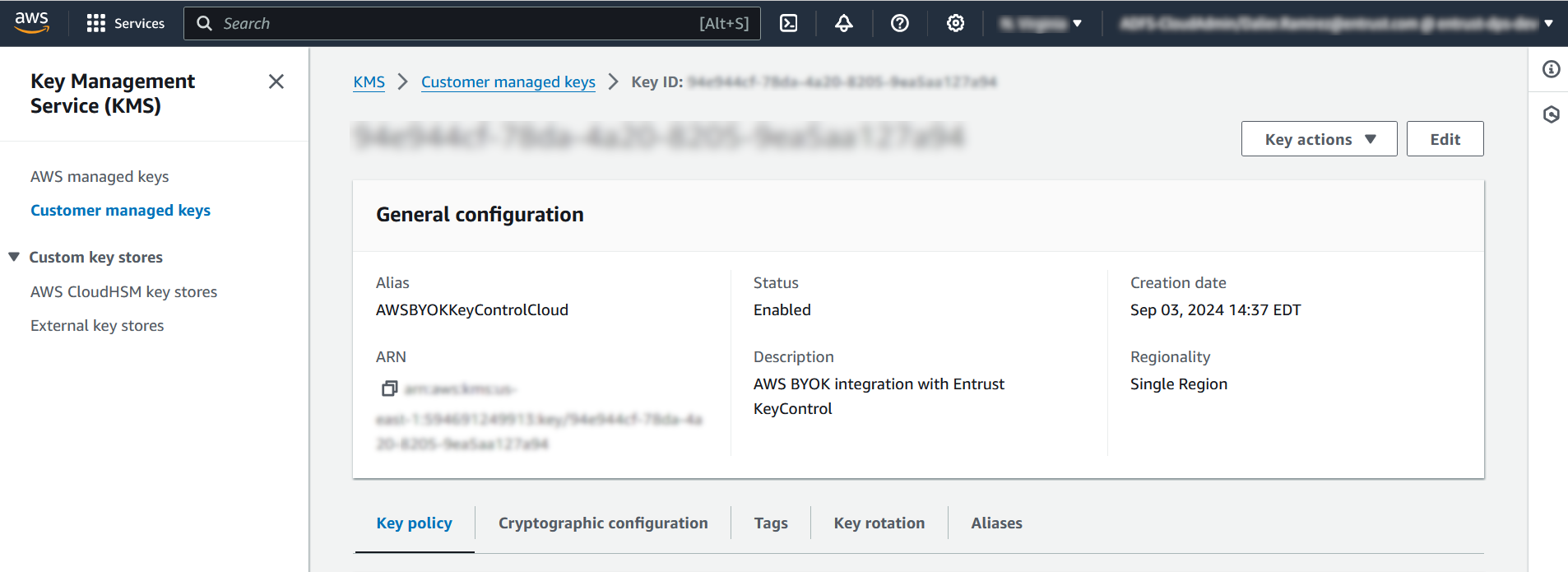 aws create cloudkey 6