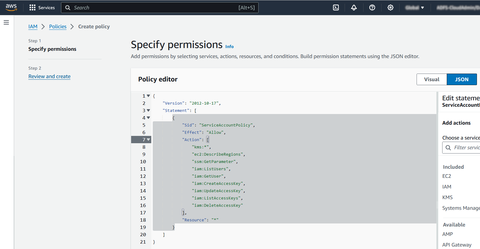 aws create service policy 1