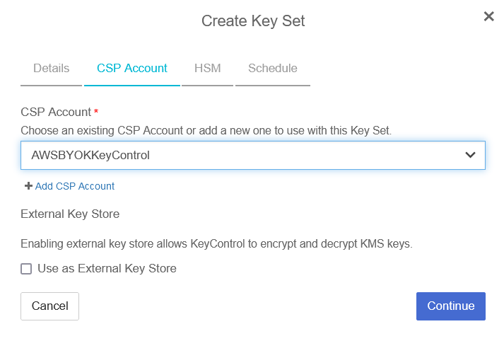 keycontrol create keyset 2