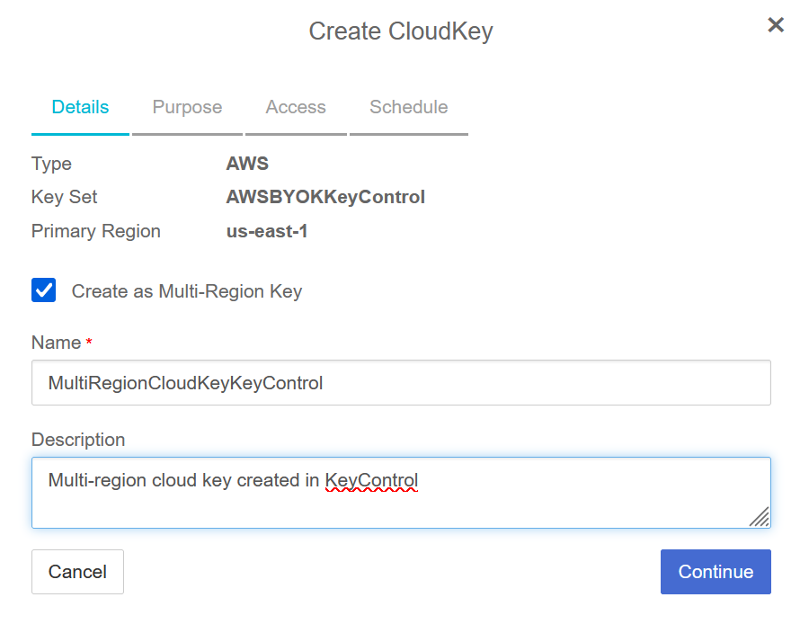 keycontrol create multi cloudkey 1