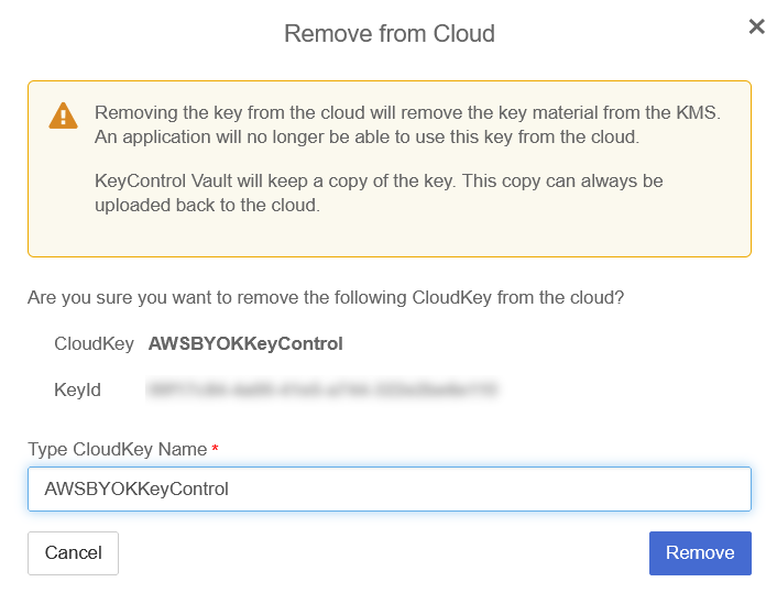 keycontrol remove cloudkey 1