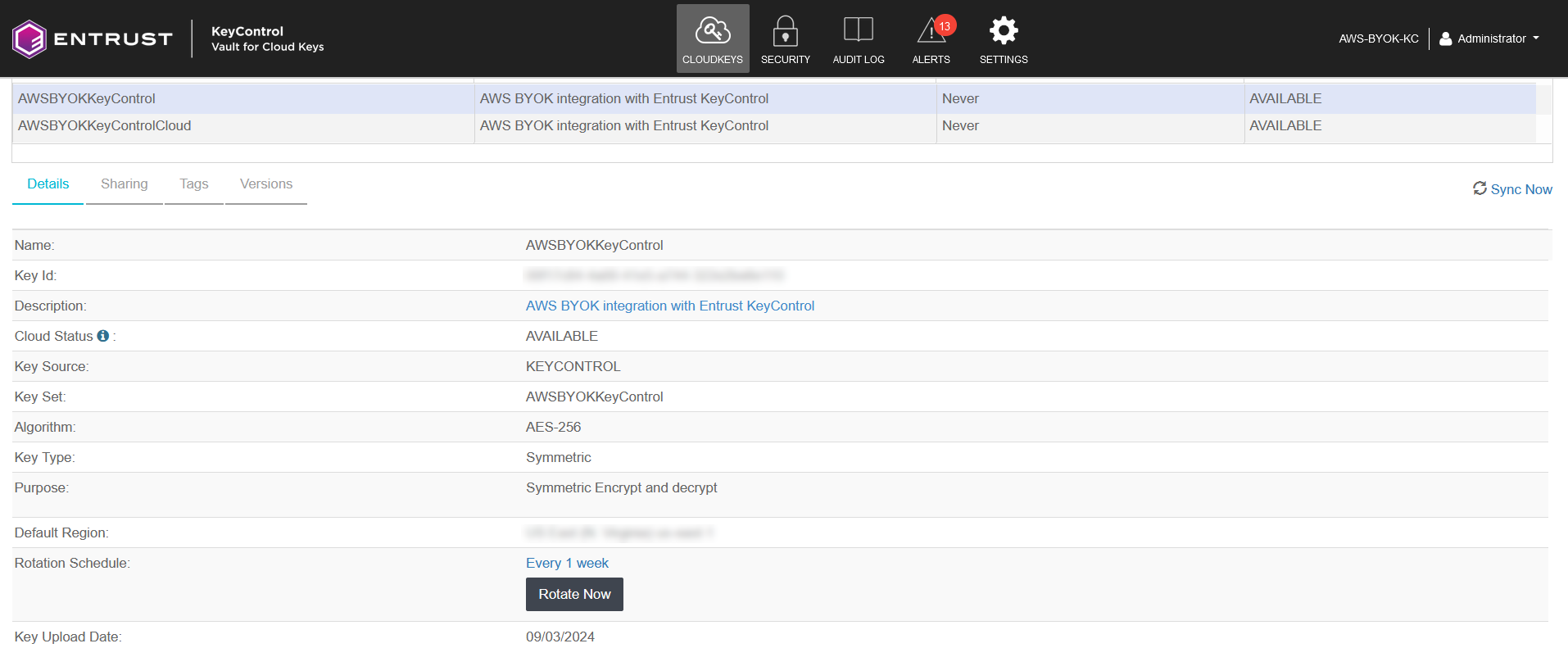 keycontrol rotate cloudkey 1