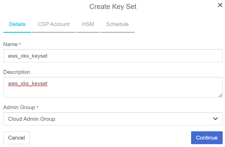 create key set 3