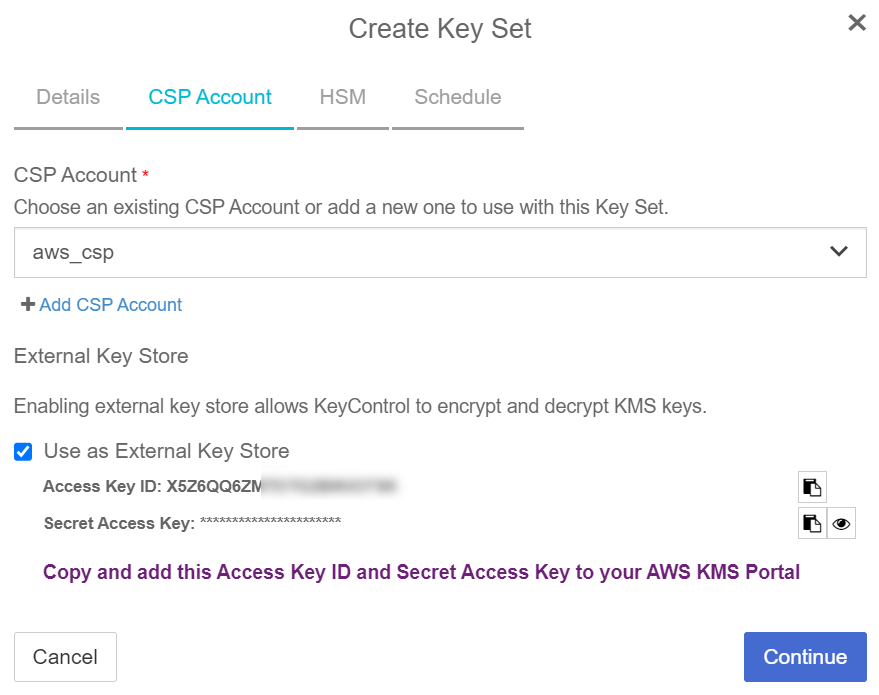 create key set 4