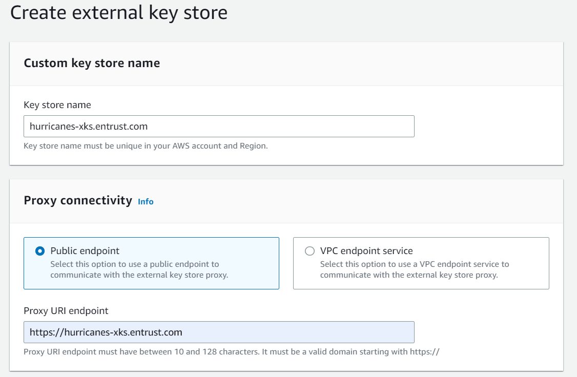 create external keystore 2