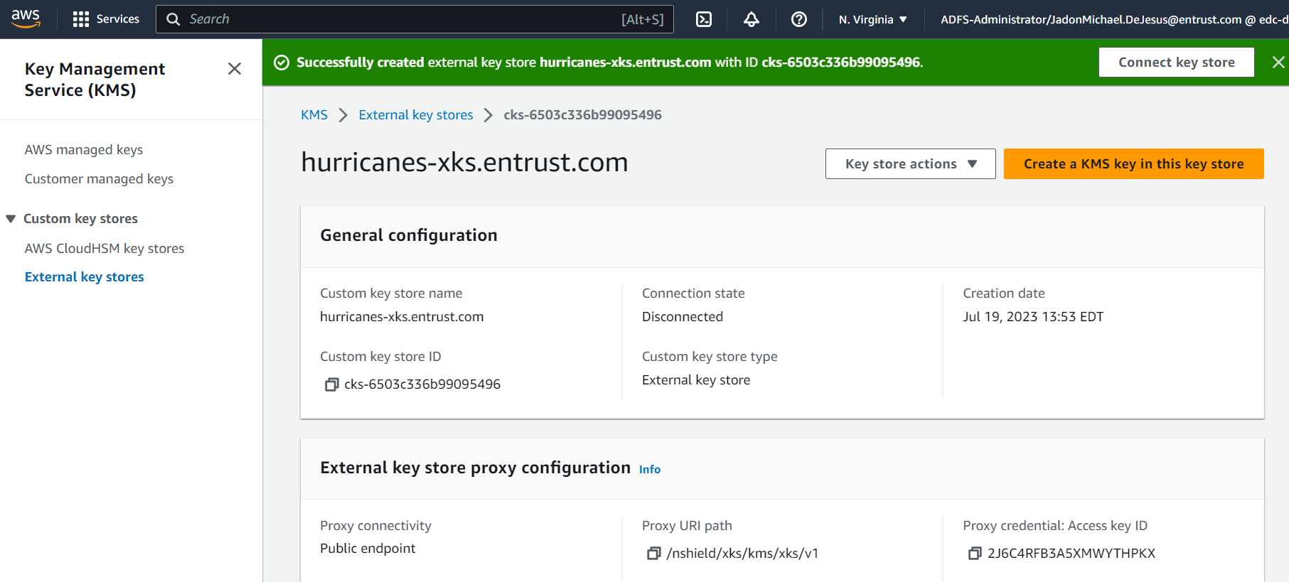 create external keystore 4