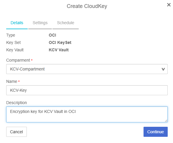 cloudkey create details