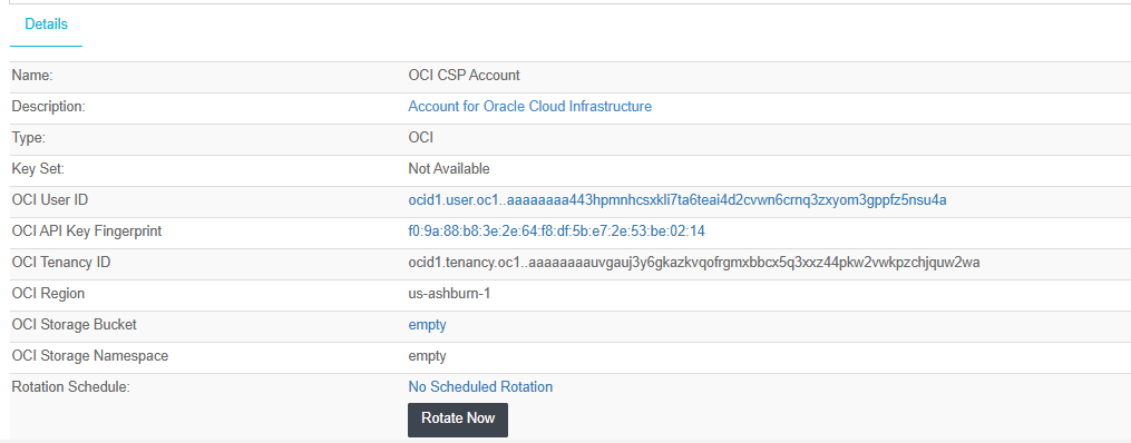 csp account details