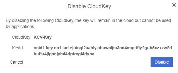 disable cloudkey