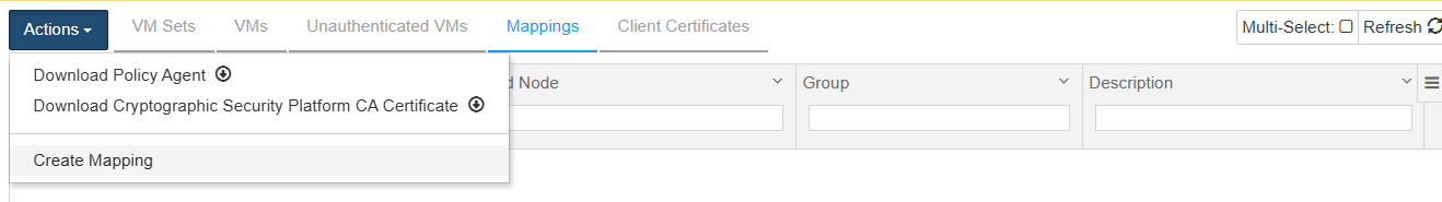 csp create mapping