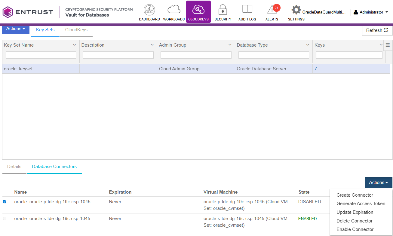 Enabling Database Connector