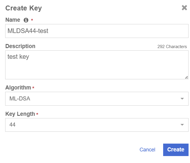 create pq key 3