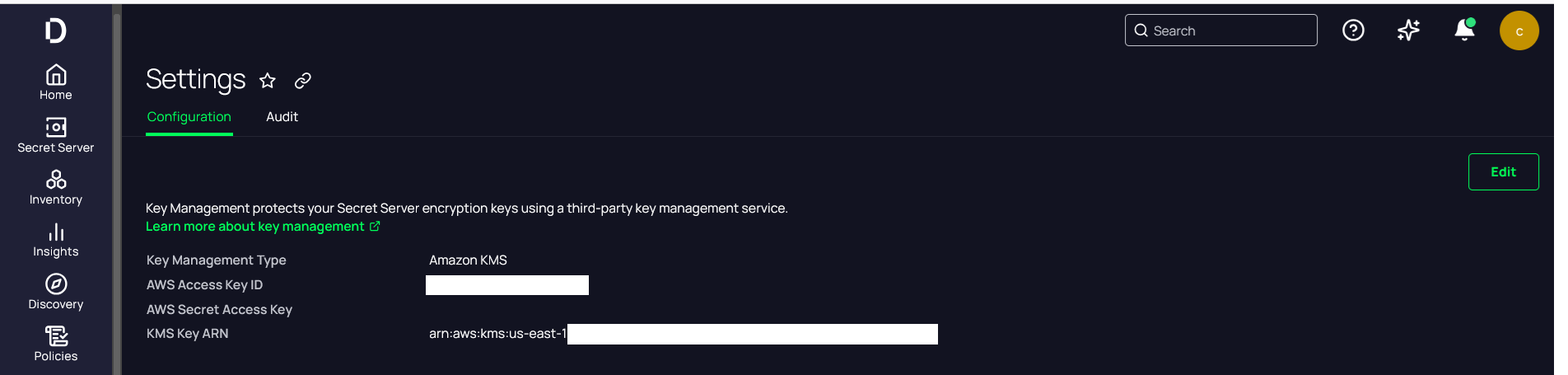 configure kms 2