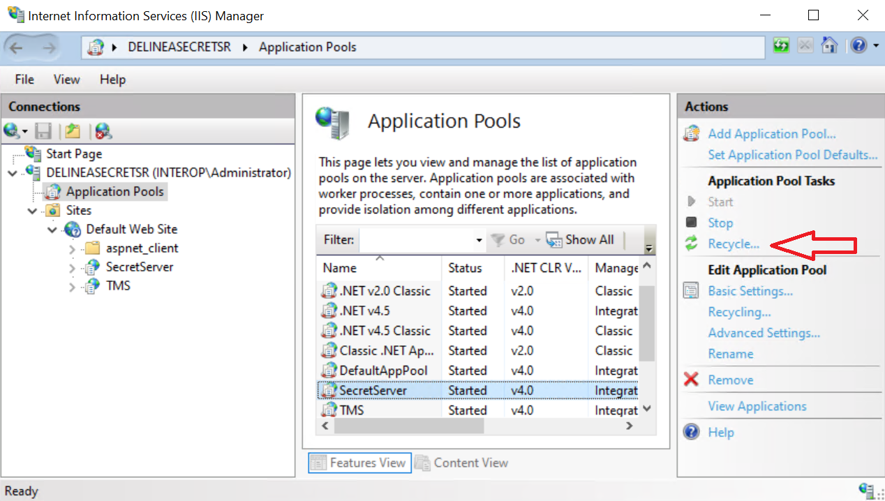 recycle application pool