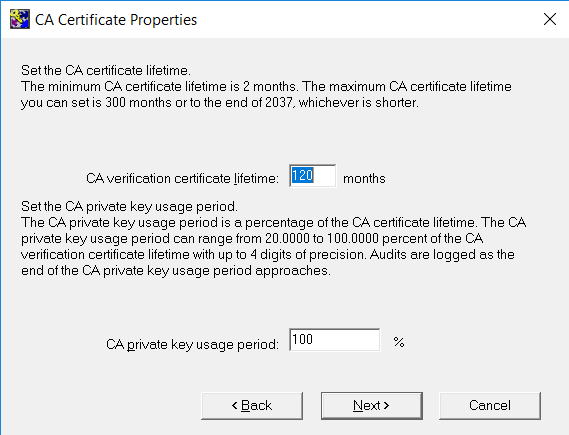 entrust ca certificate properties