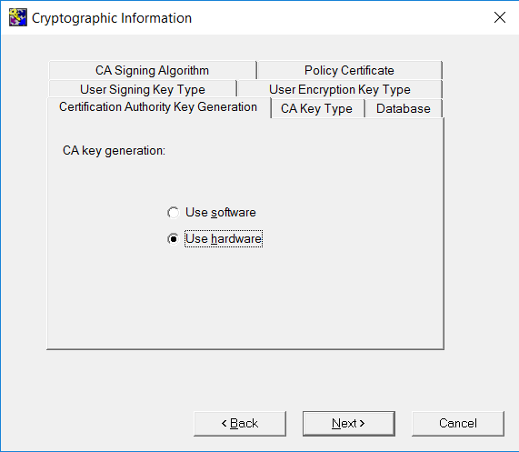 entrust chryptografic information