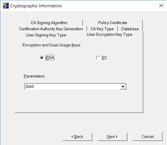 entrust encryption dual usage keys