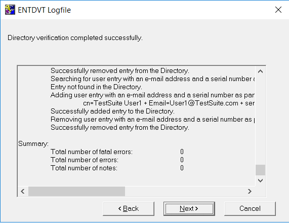 entrust entdvt logfile