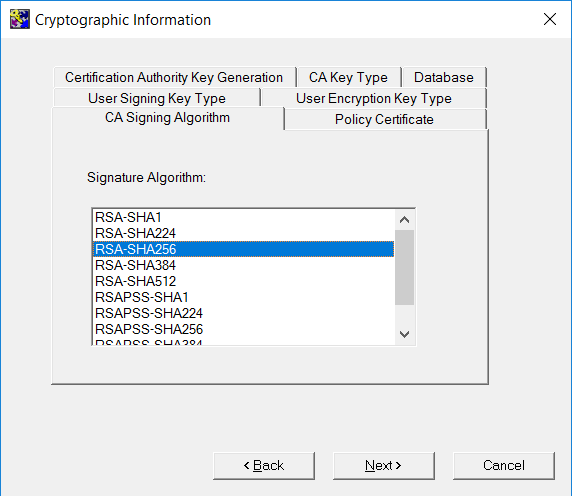 entrust signature algorithm