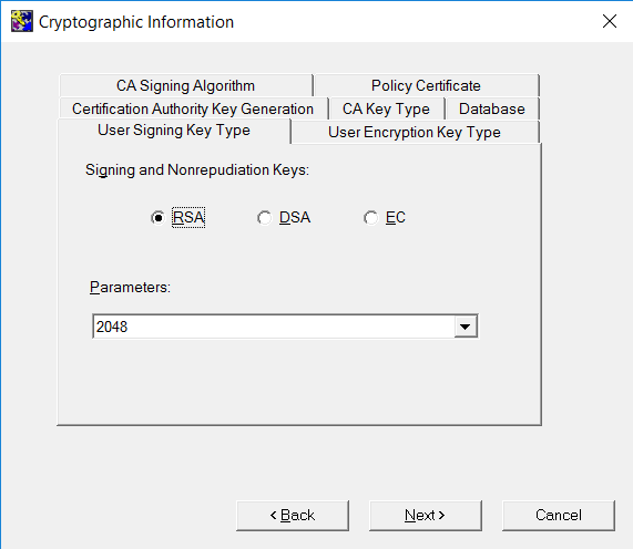 entrust signing nonrepudiation keys