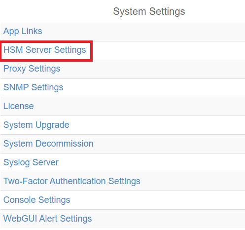 hsmsettings