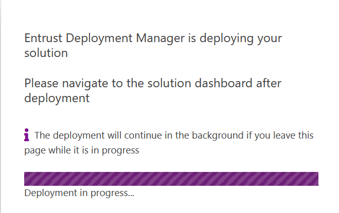 deployment progress
