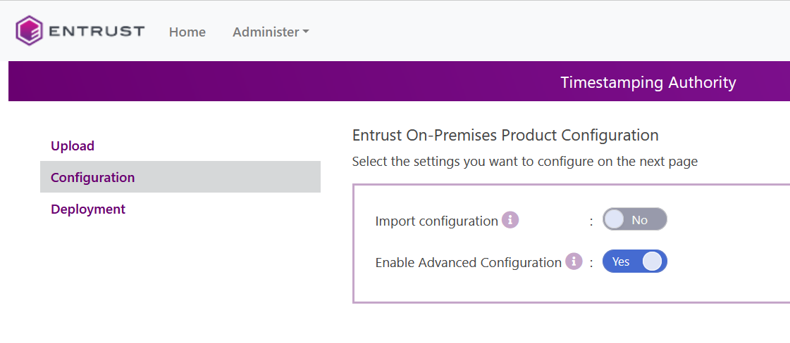 enable advance configuration