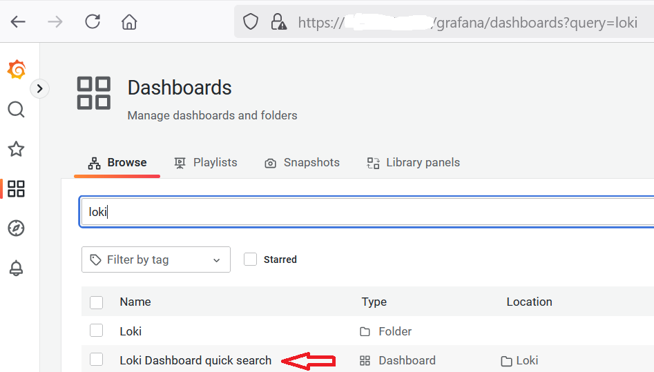 loki dashboard