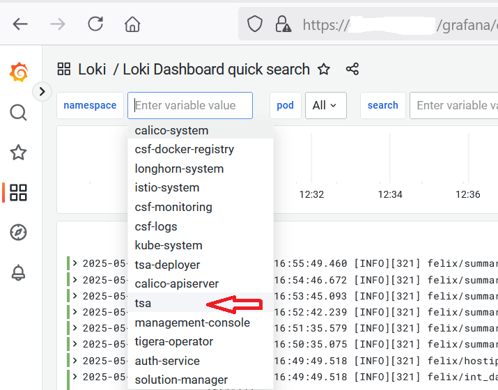 namespace tsa