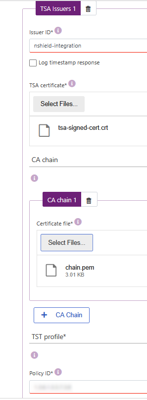 tsa issuer tab