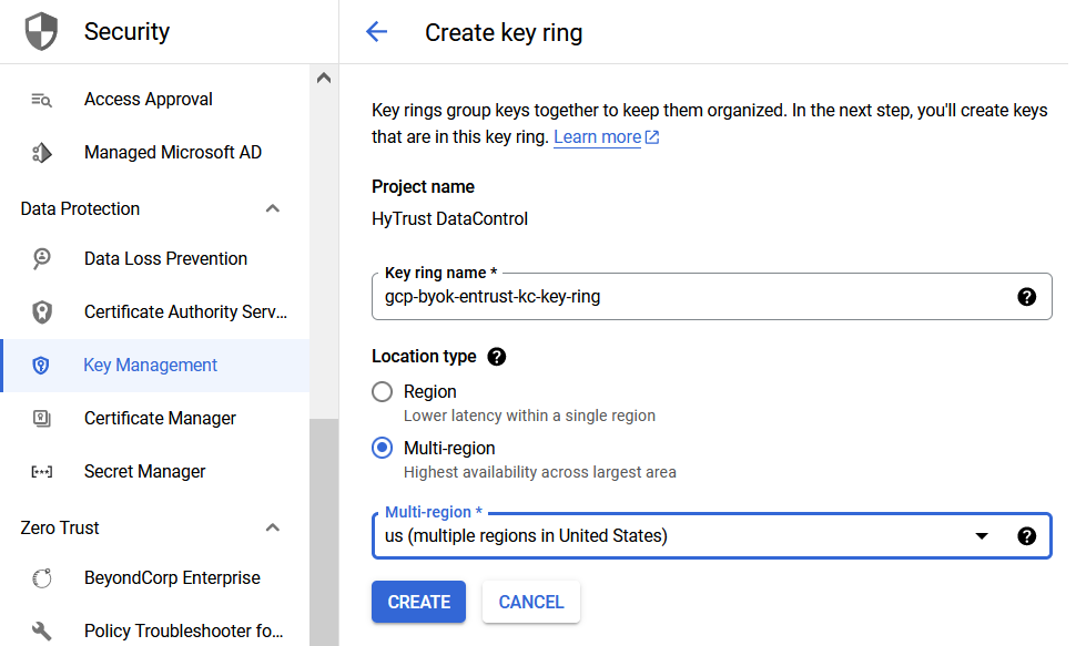 create gcp keyring 1