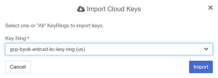 import gcp cloudkey 2