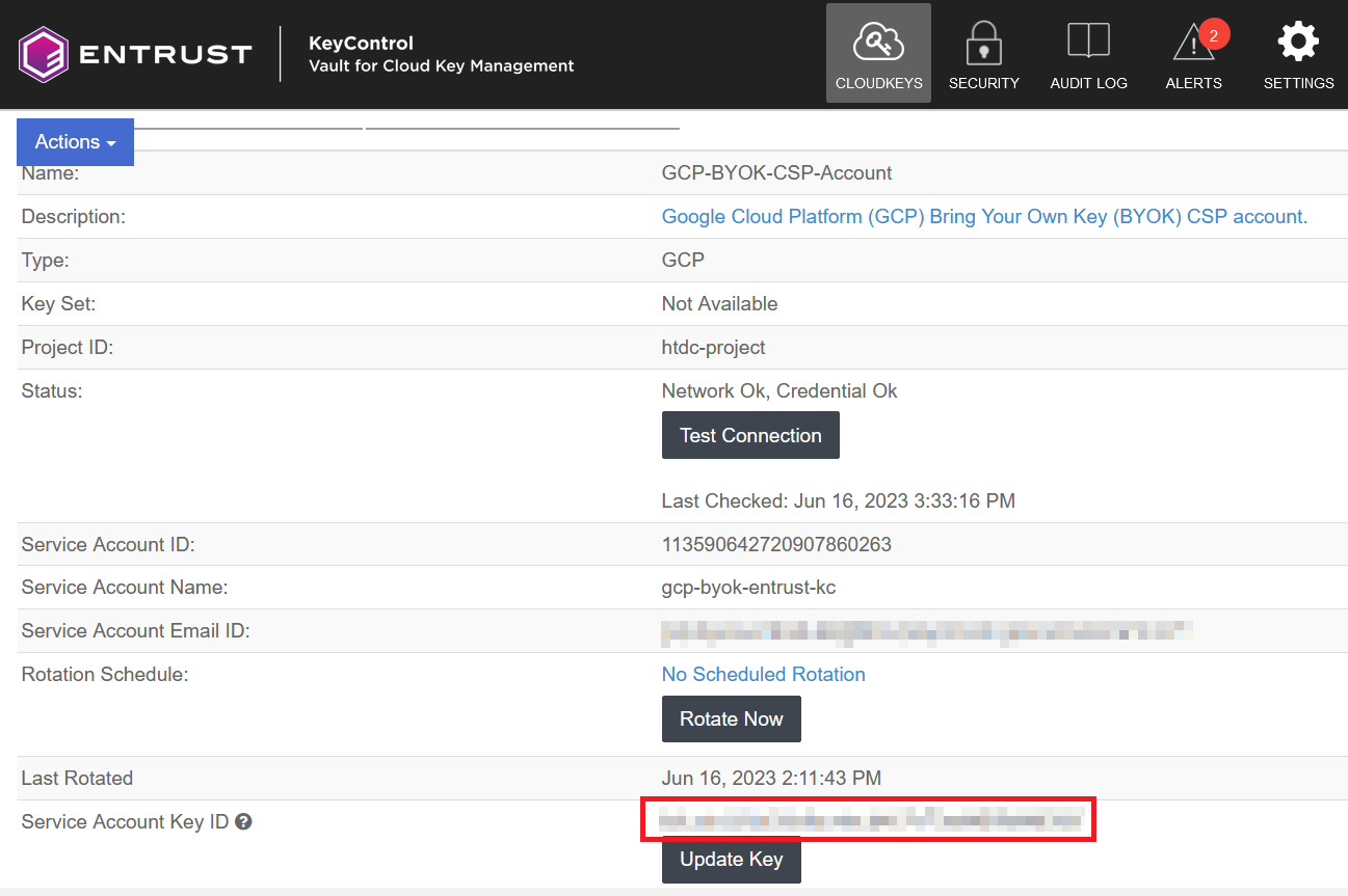 keycontrol csp account key 1