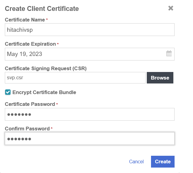 create client certificate