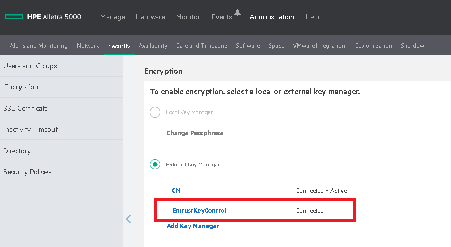 external key manager 5030