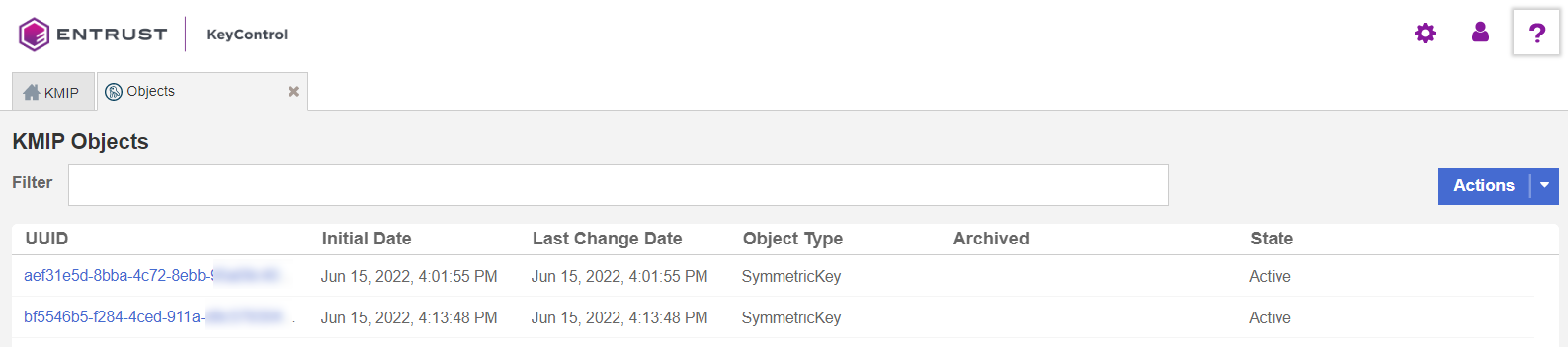 KeyControl KMIP Key Rotate