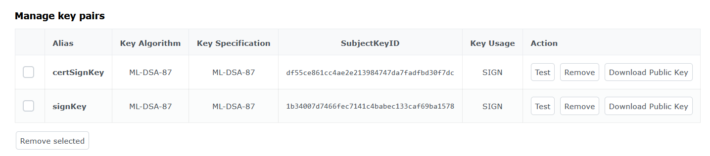 generate sign key 2