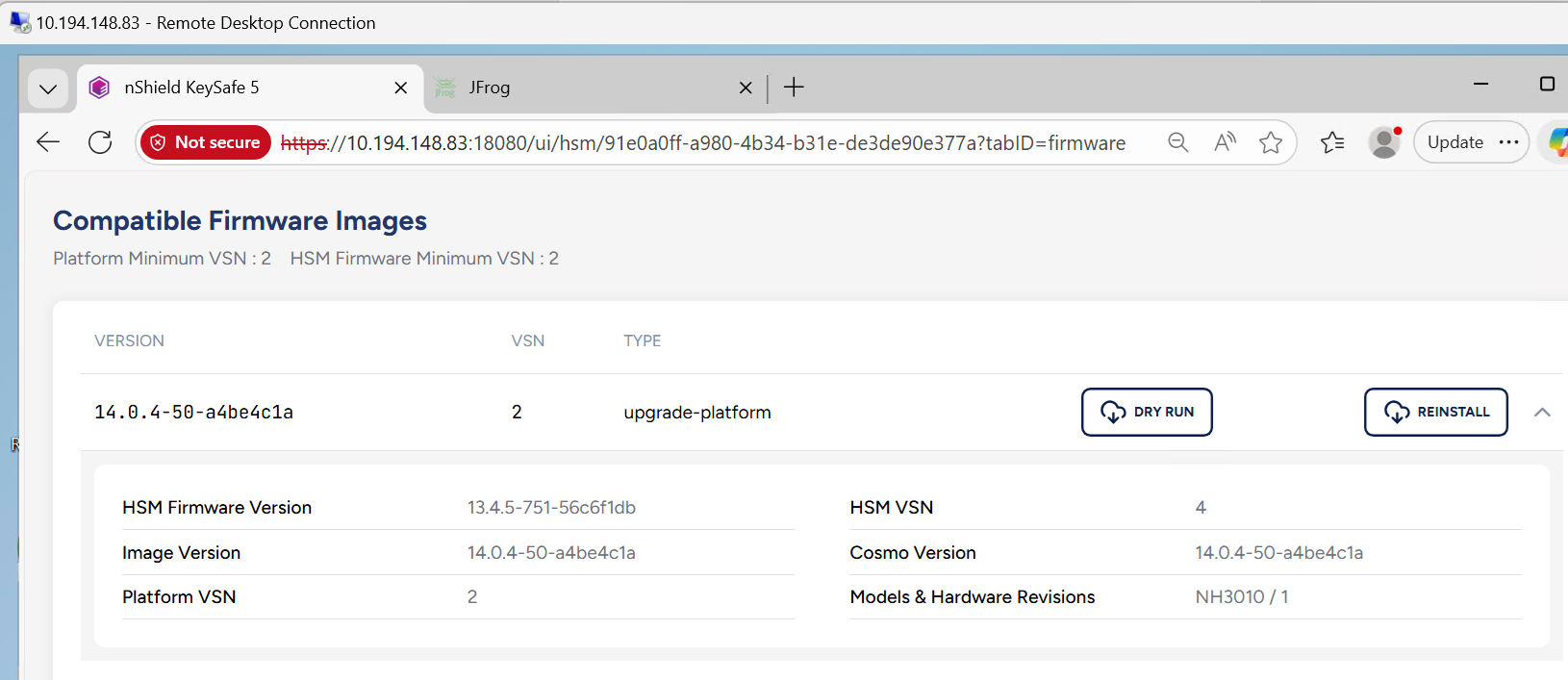 firmware version details