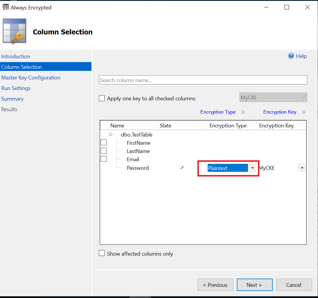 decrypt ssms plaint text