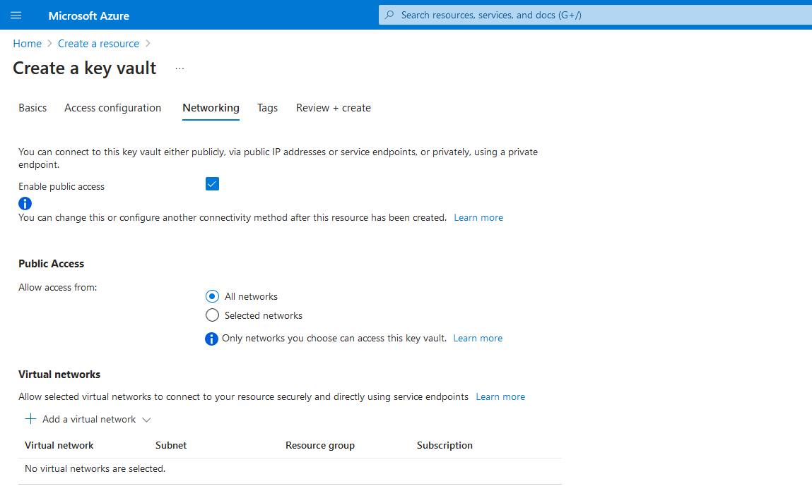 create azure keyvault 3