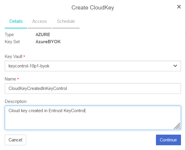 keycontrol create cloudkey 2