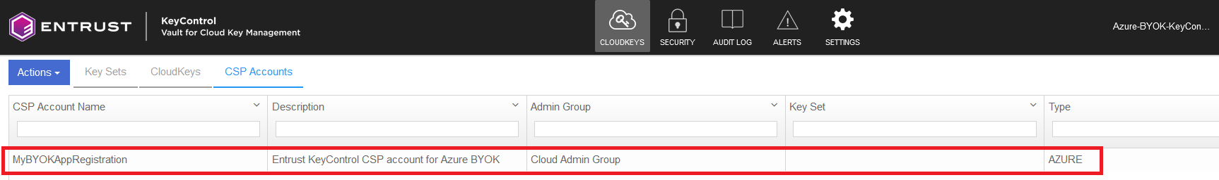 keycontrol csp account for azure 3