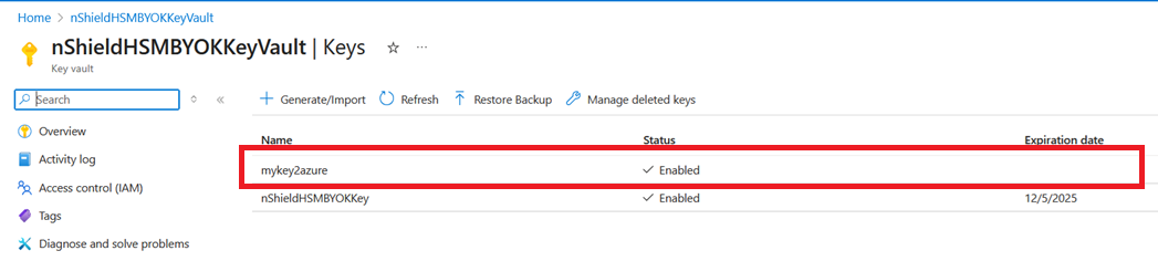 verity your key was uploaded
