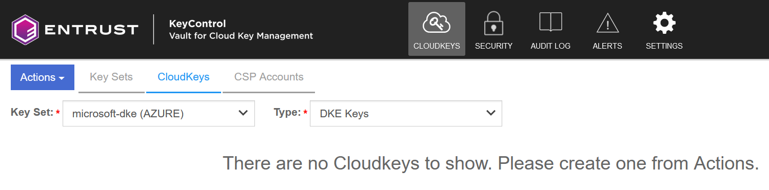 cloud key create