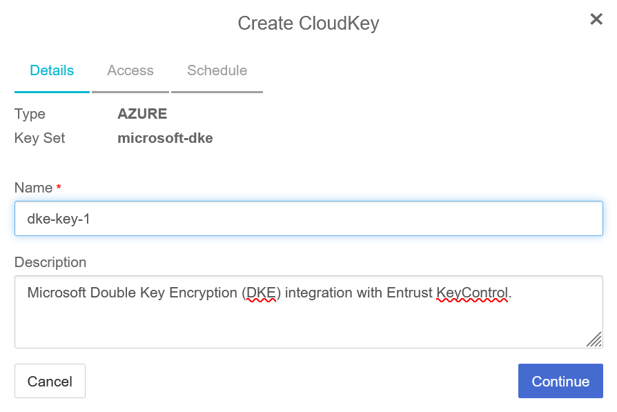 cloud key details