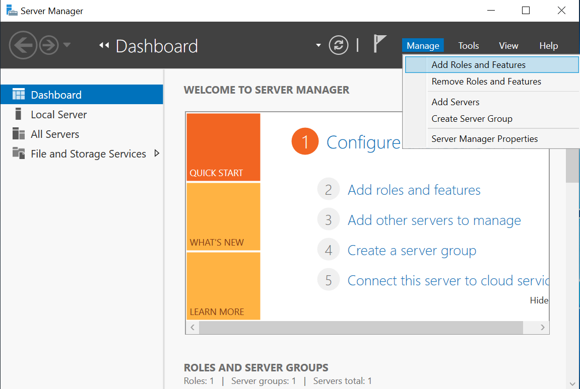 HGS 1 add roles features